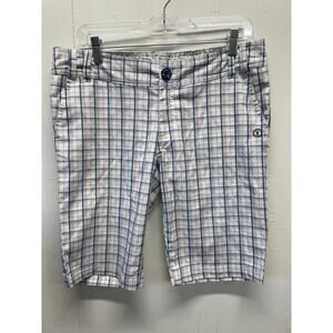 Element Women's Bermuda Shorts Size 7 Blue Plaid Preppy Coastal